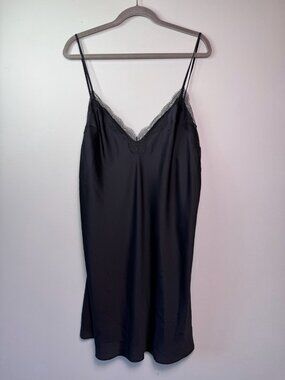 NWT Victoria’s Secret Black Lace Slip Nightgown Lingerie Top X-Large